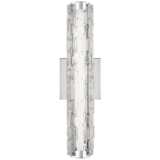 Feiss Cutler 18&quot; High Chrome and Rock Glass LED Wall Sconce