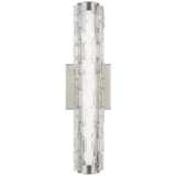 Feiss Cutler 18&quot;H Satin Nickel and Rock Glass Wall Sconce