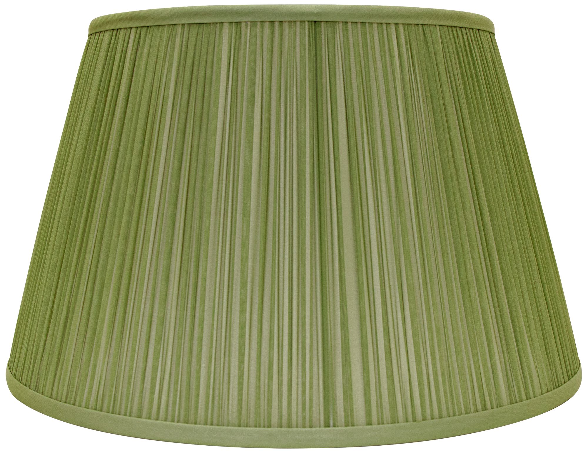 Green Silk Empire Shirred Lamp Shade 10x14x10 (Spider) 56P92 Lamps