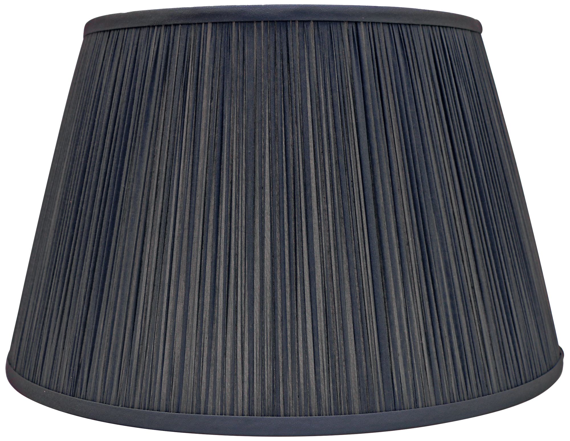 Slate Silk Empire Shirred Lamp Shade 10x16x10 (Spider)