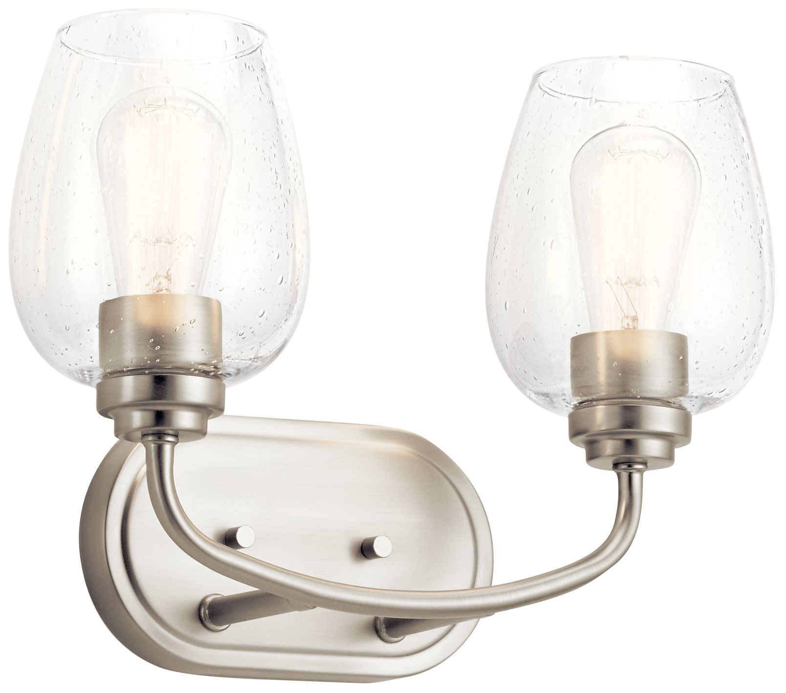 Valserrano 10 1/4" High 2-Light Brushed Nickel Wall Sconce