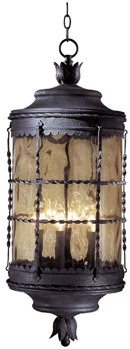 Mallorca Collection 32" High Outdoor Iron Hanging Fixture