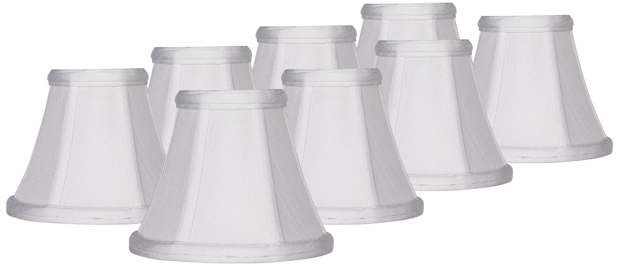 Springcrest White Fabric Chandelier Clip Shades 3x6x5 (clip-on) Set Of 8