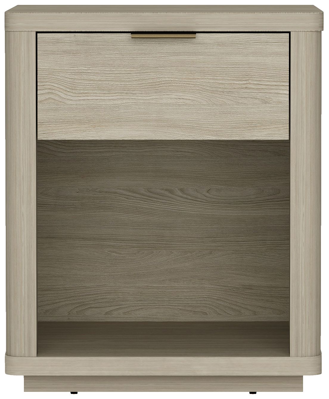 Evelyn Modern Nightstand with 1 Full Extension Drawer in Natural