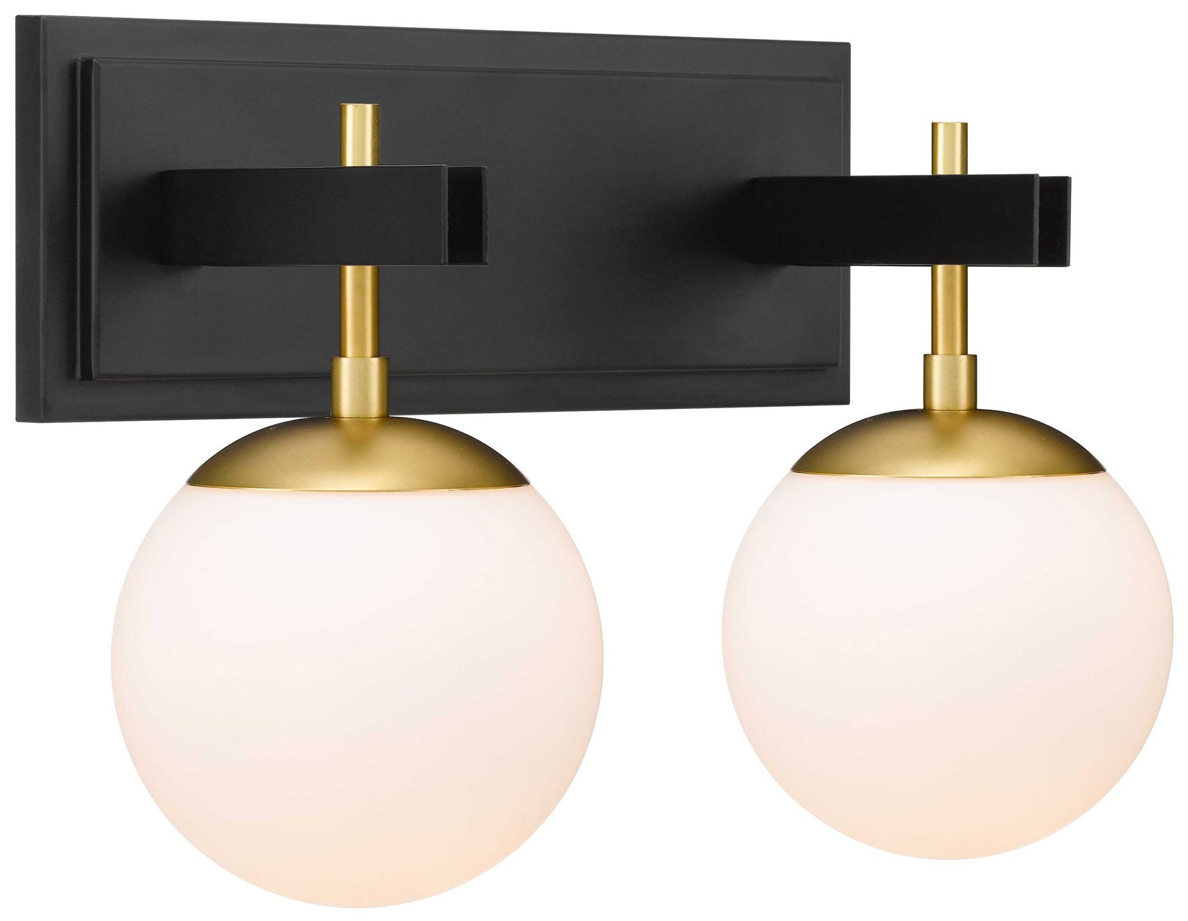 Varaluz Allie 2-lt Bath - Black/satin Brass