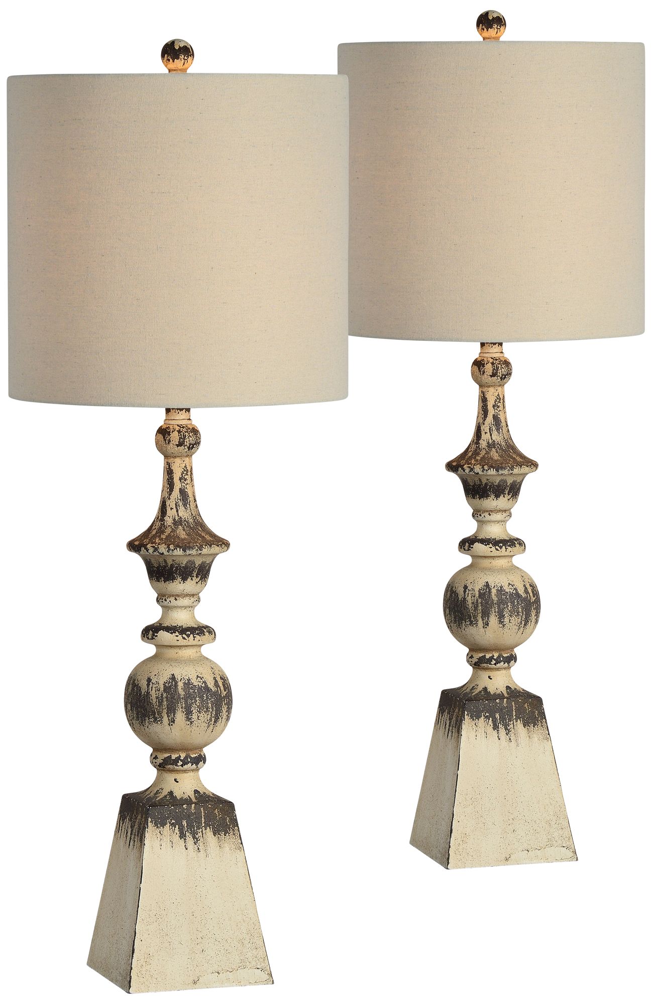 Ralph Distressed Cream Table Lamps Set of 2 579N0 Lamps Plus