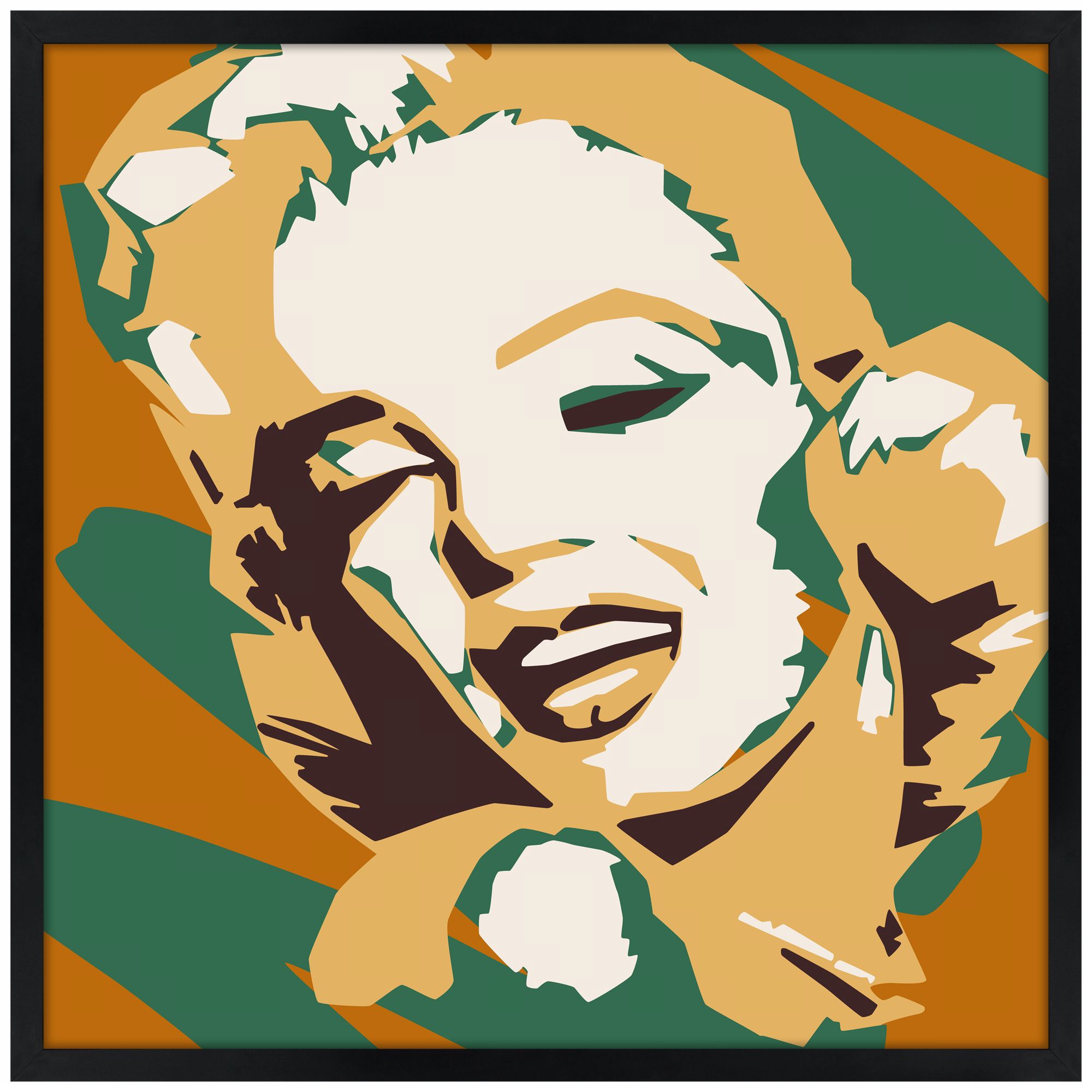 Classic Blonde II 26" Square Black Giclee Wall Art