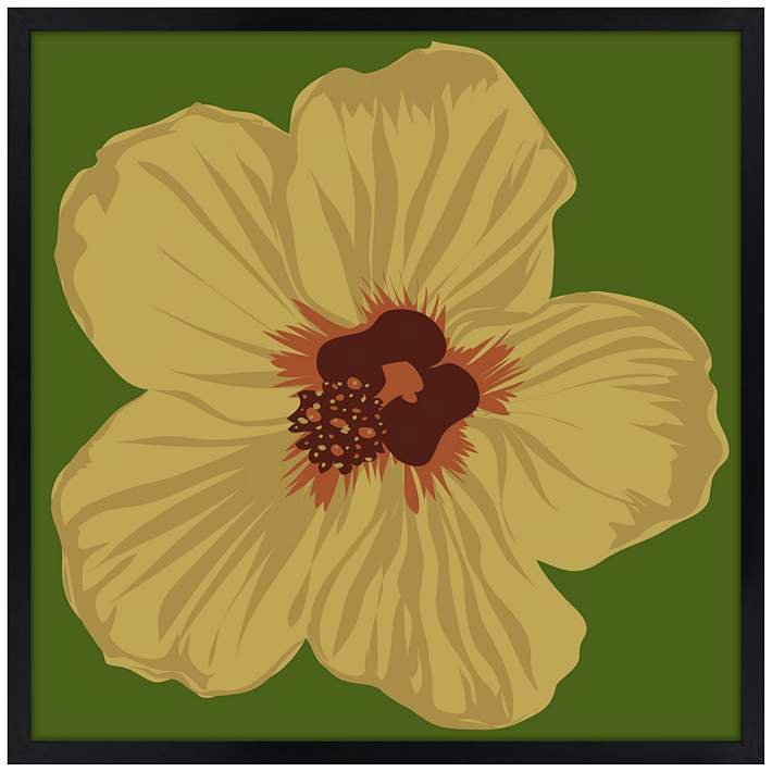 Hibiscus 31 Square Black Giclee Wall Art 57d96 Lamps Plus