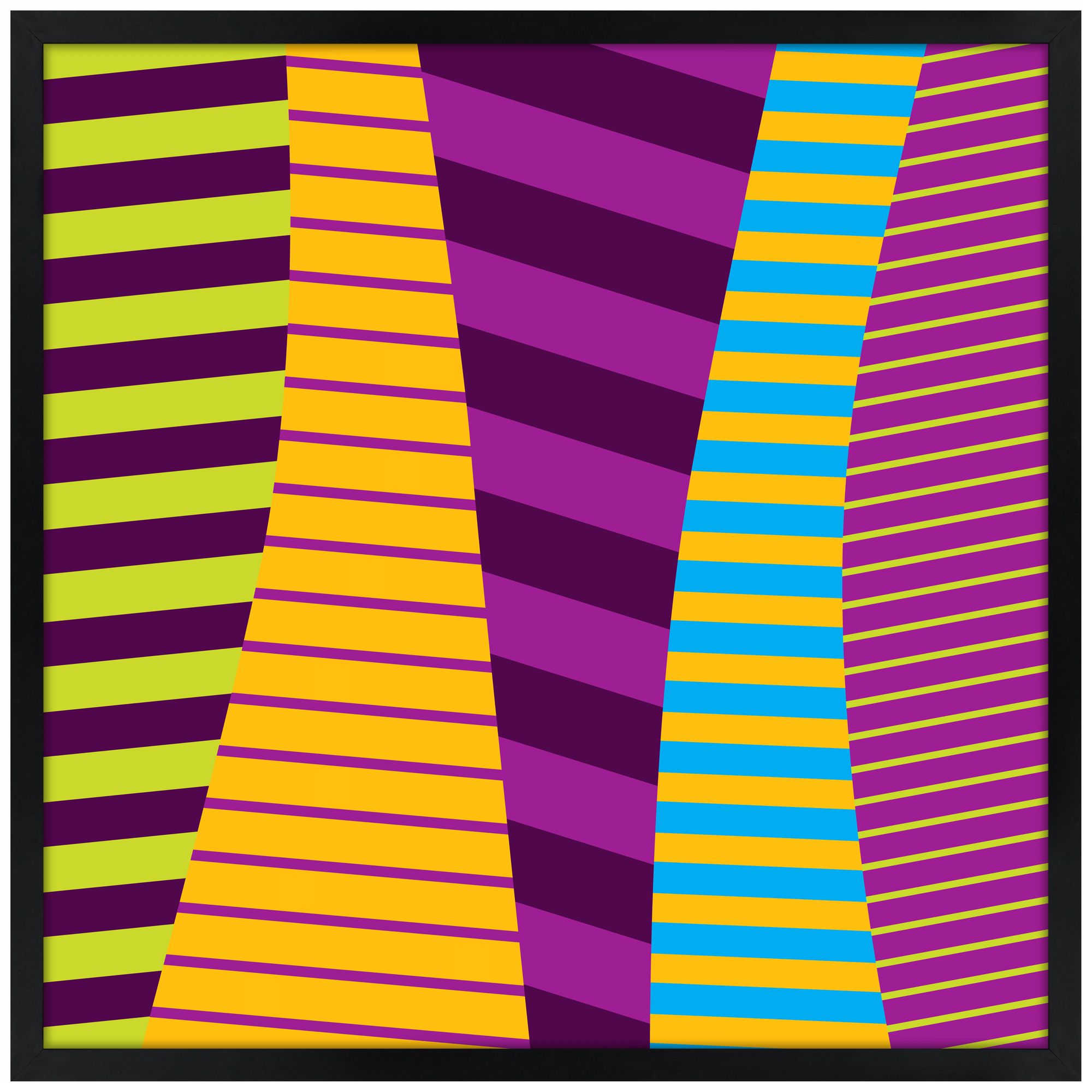 Back Streets 31" Square Black Frame Giclee Wall Art