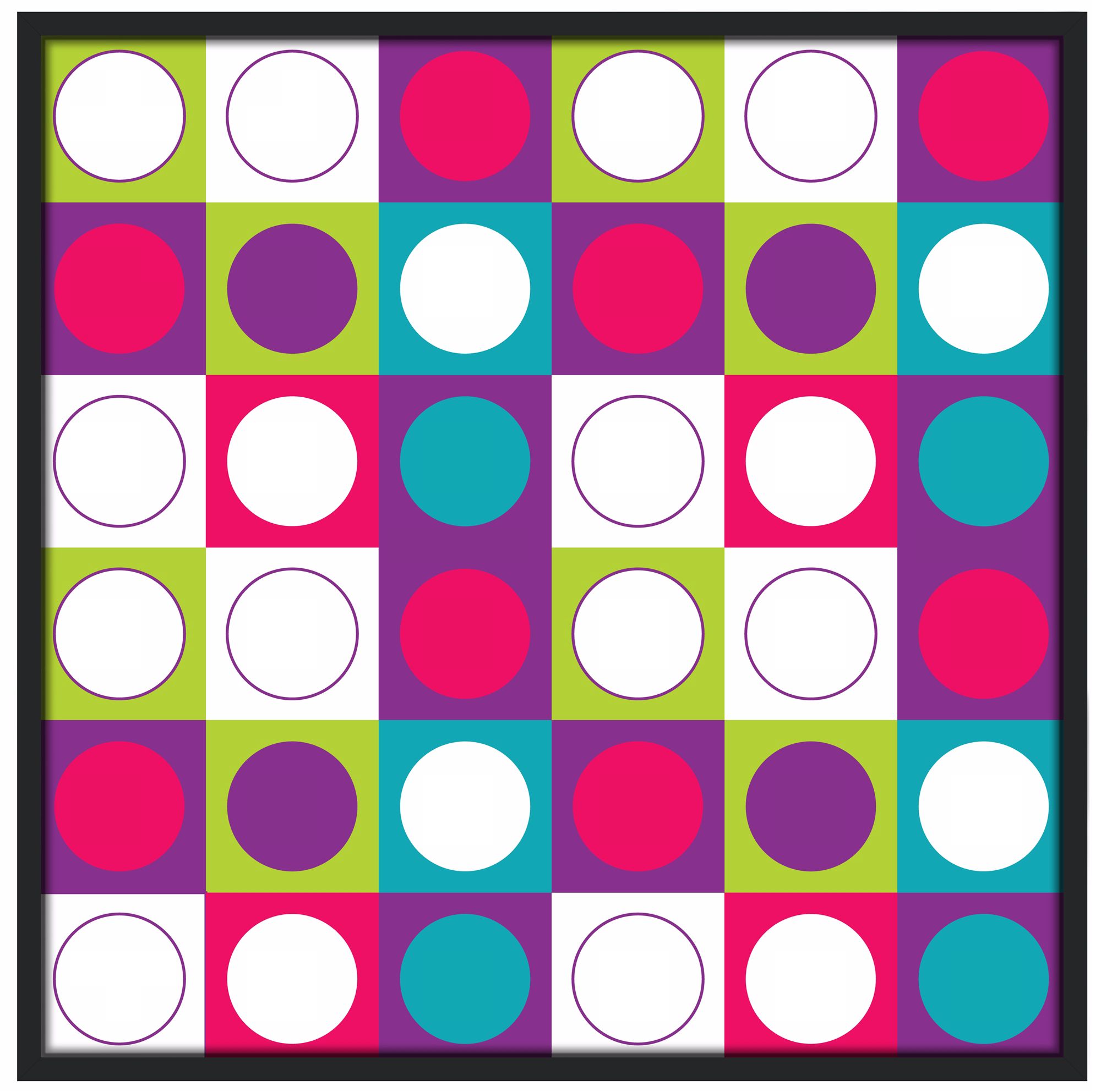 Fabiola 37" Square Black Giclee Wall Art