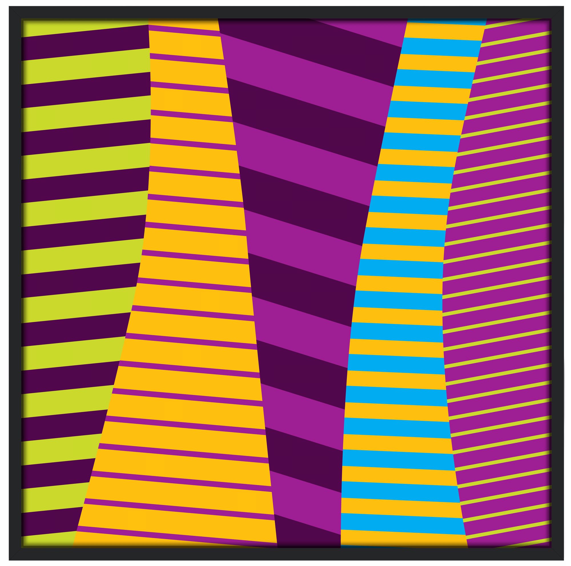 Back Streets 37" Square Black Frame Giclee Wall Art