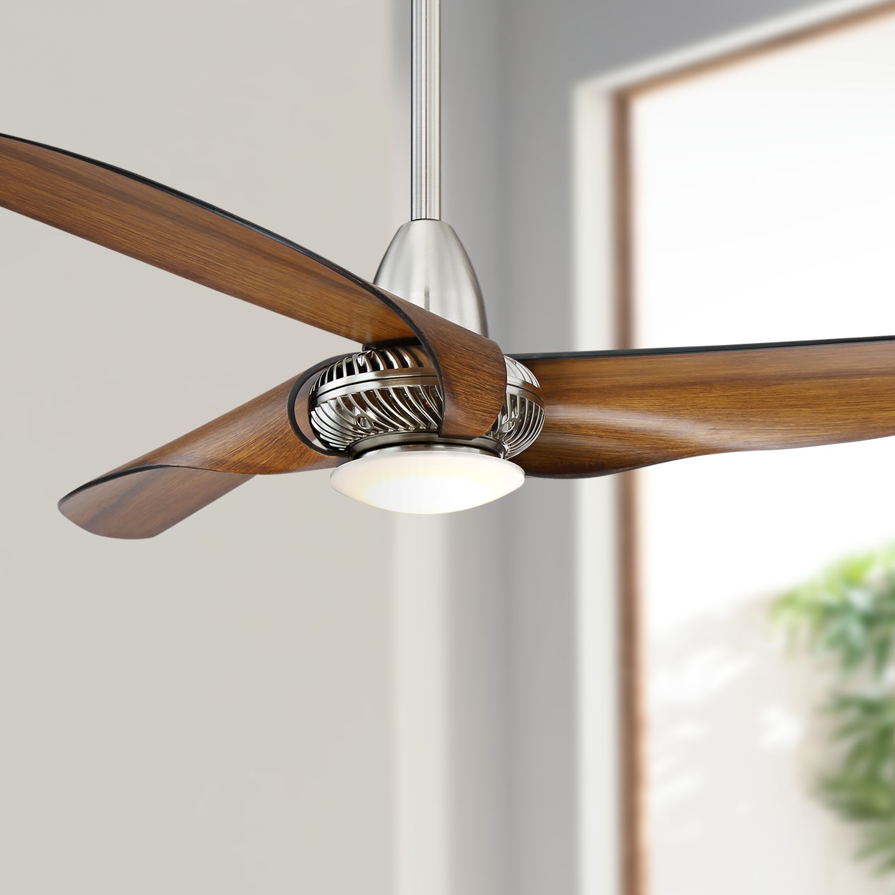 Details About 56 Sleuth Kona Brushed Nickel Led Ceiling Fan
