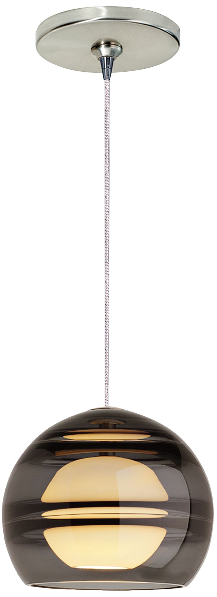 Sedona 6" Wide Satin Nickel LED Freejack Mini Pendant