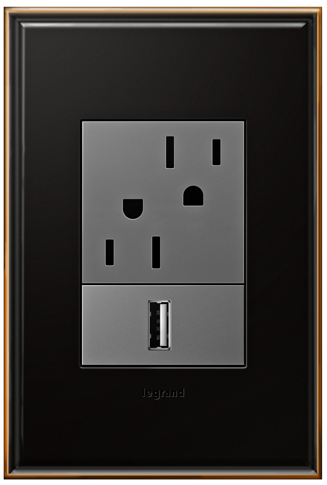 Oil-Rubbed Bronze 1-Gang+ Cast Metal Wall Plate with Outlets