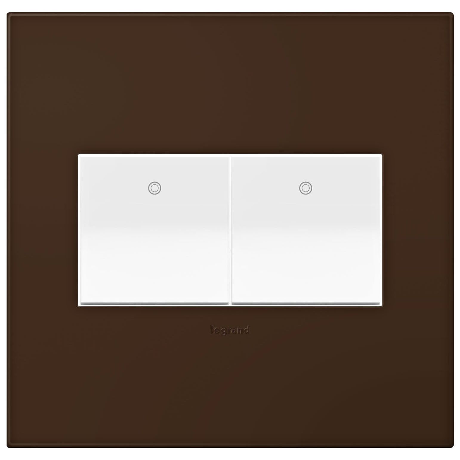 adorne Truffle 2-Gang Wall Plate w/ 2 Switches