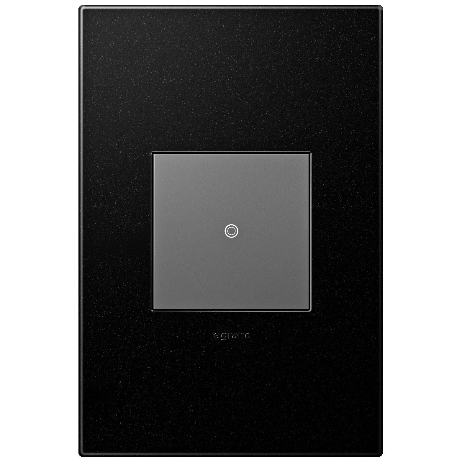 adorne Graphite 1-Gang Wall Plate w/ Switch