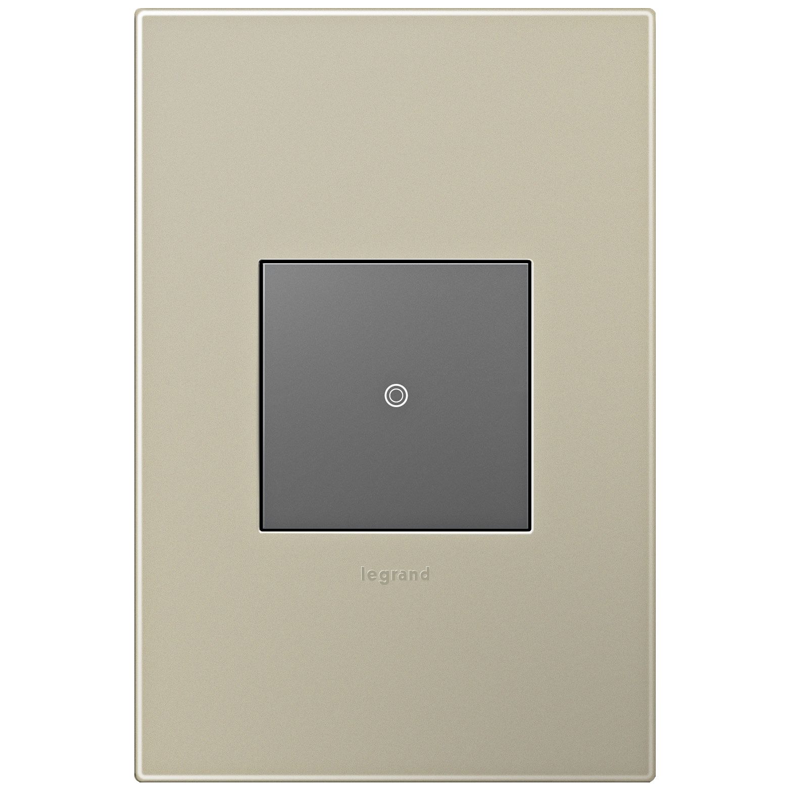 adorne Titanium 1-Gang Wall Plate w/ Switch