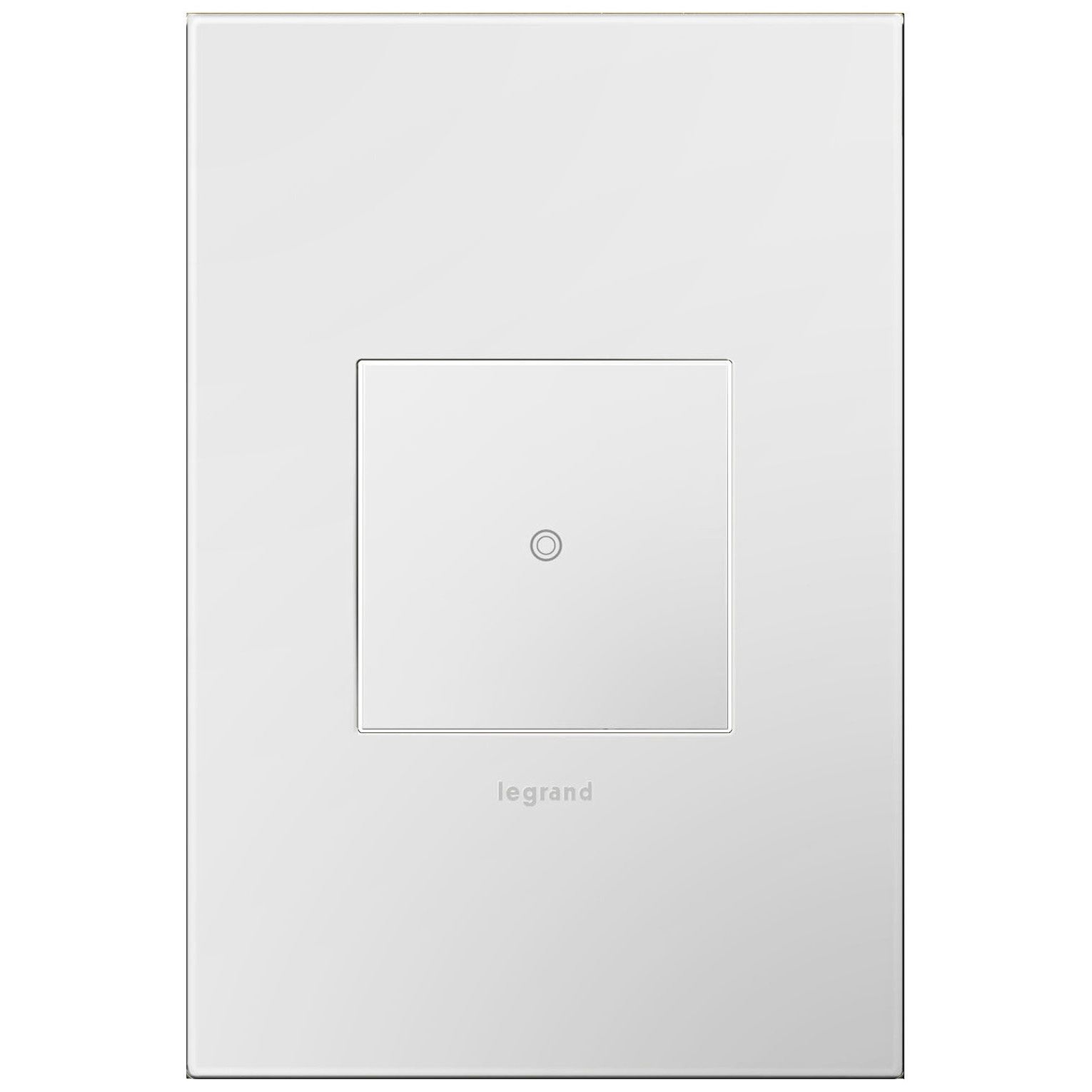 adorne Gloss White-on-White 1-Gang Wall Plate w/ Switch