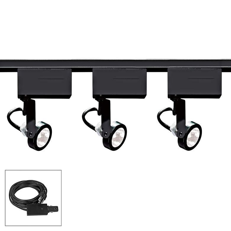 Nuvo Lighting 3-Light Black Gimbal Ring Plug-In Track Kit