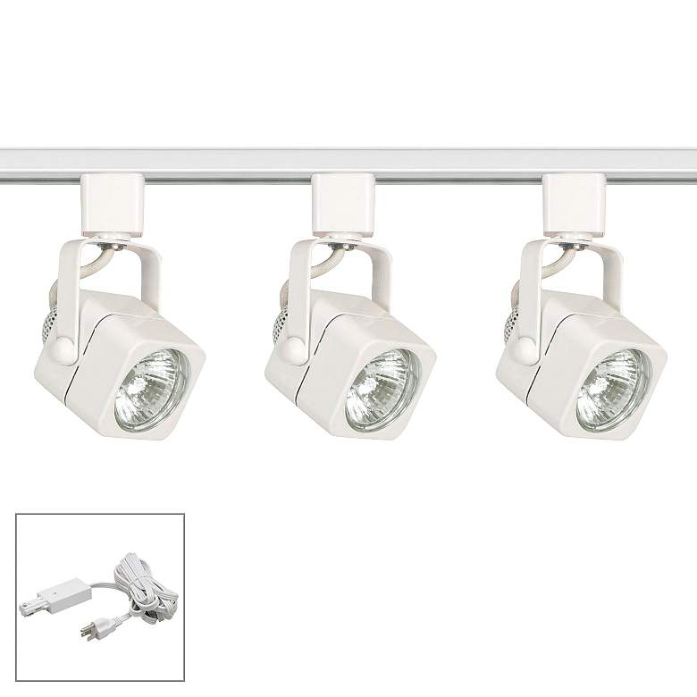 Nuvo Lighting 3-Light White Up/Down Square Plug-In Track Kit