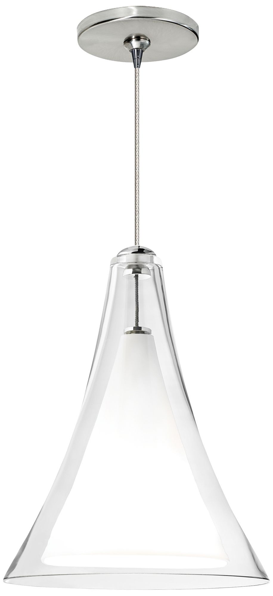 Melrose II 7 1/4"W Satin Nickel LED Freejack Mini Pendant