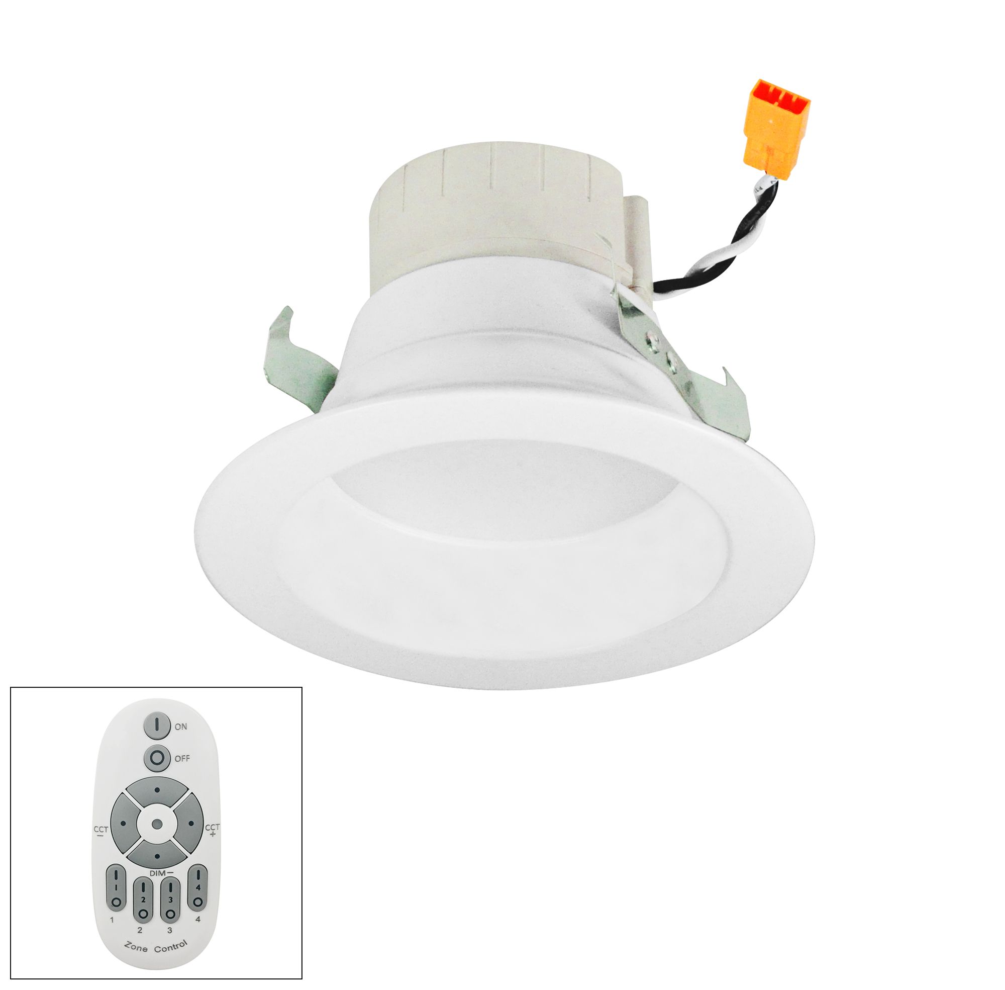 Prism 4" White LED Zone Remote Retrofit Reflector Downlight