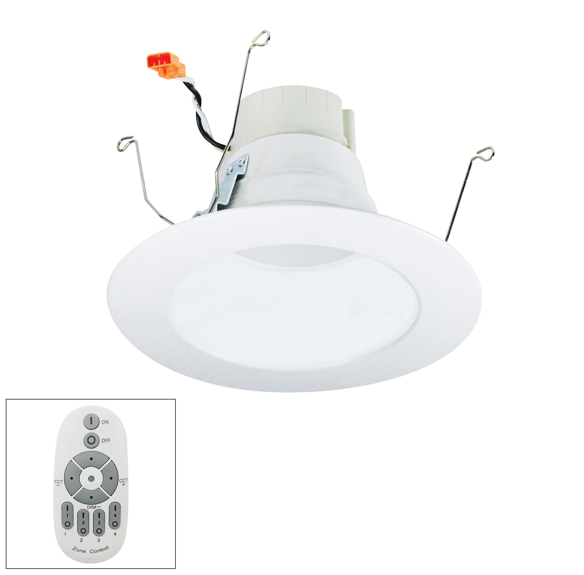 Nora Prism 5"/6" White LED Zone Remote Retrofit DnLt