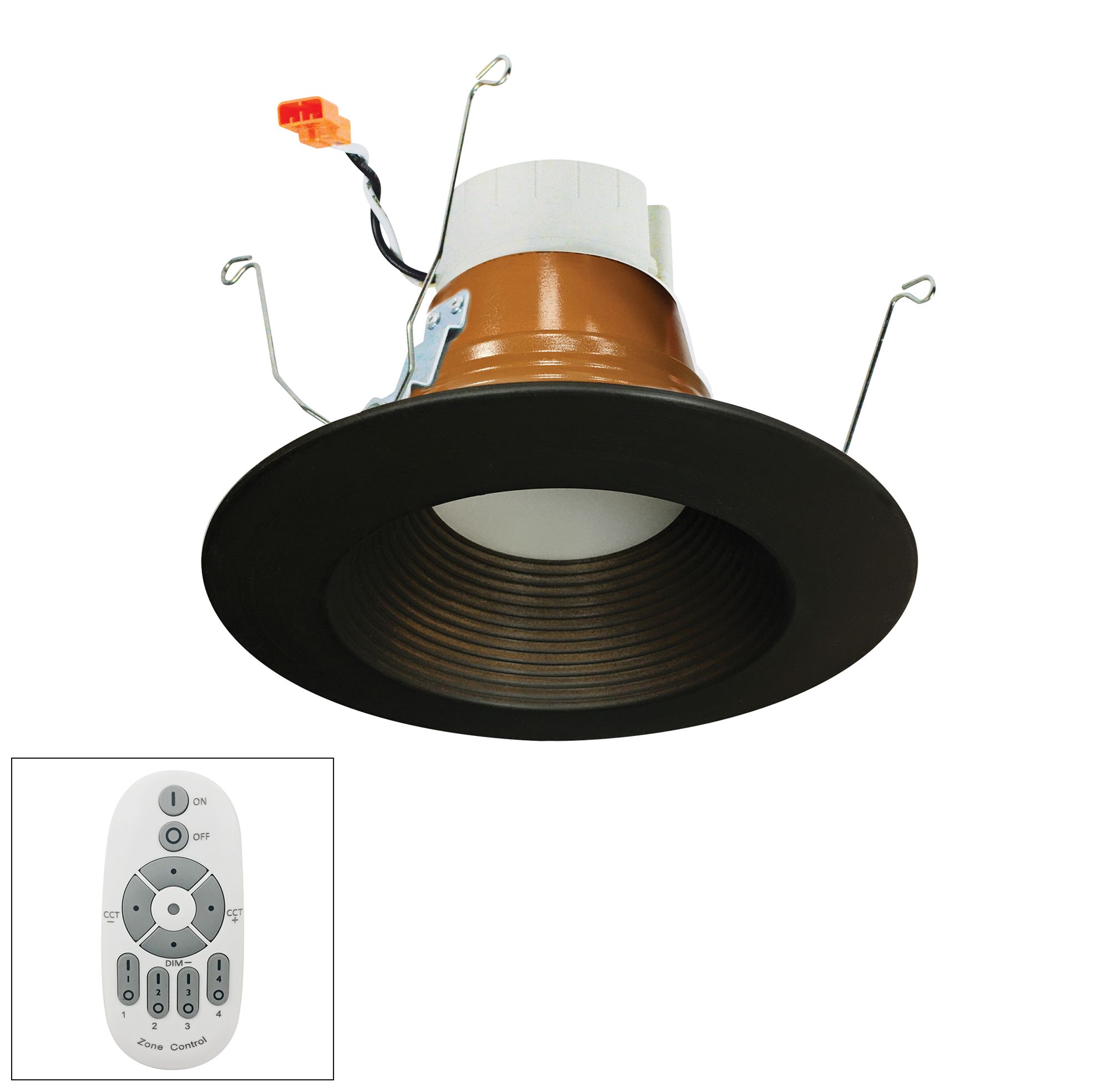 Prism 5"/6"  LED Zone Remote Retrofit Baffle Downlight
