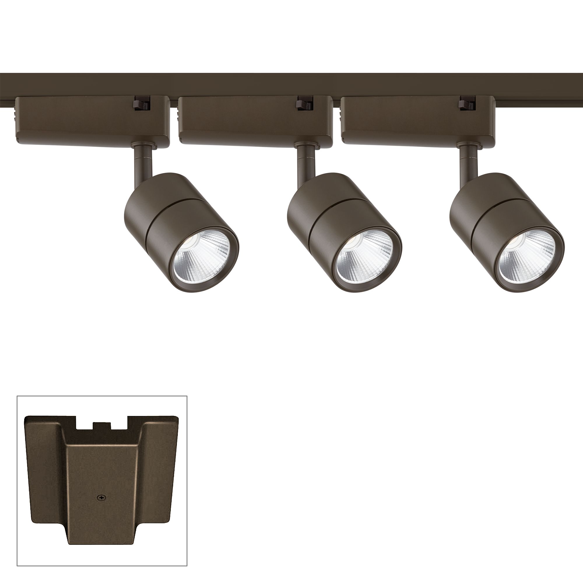 Linder 3-Light Bronze LED Track Kit with Floating Canopy