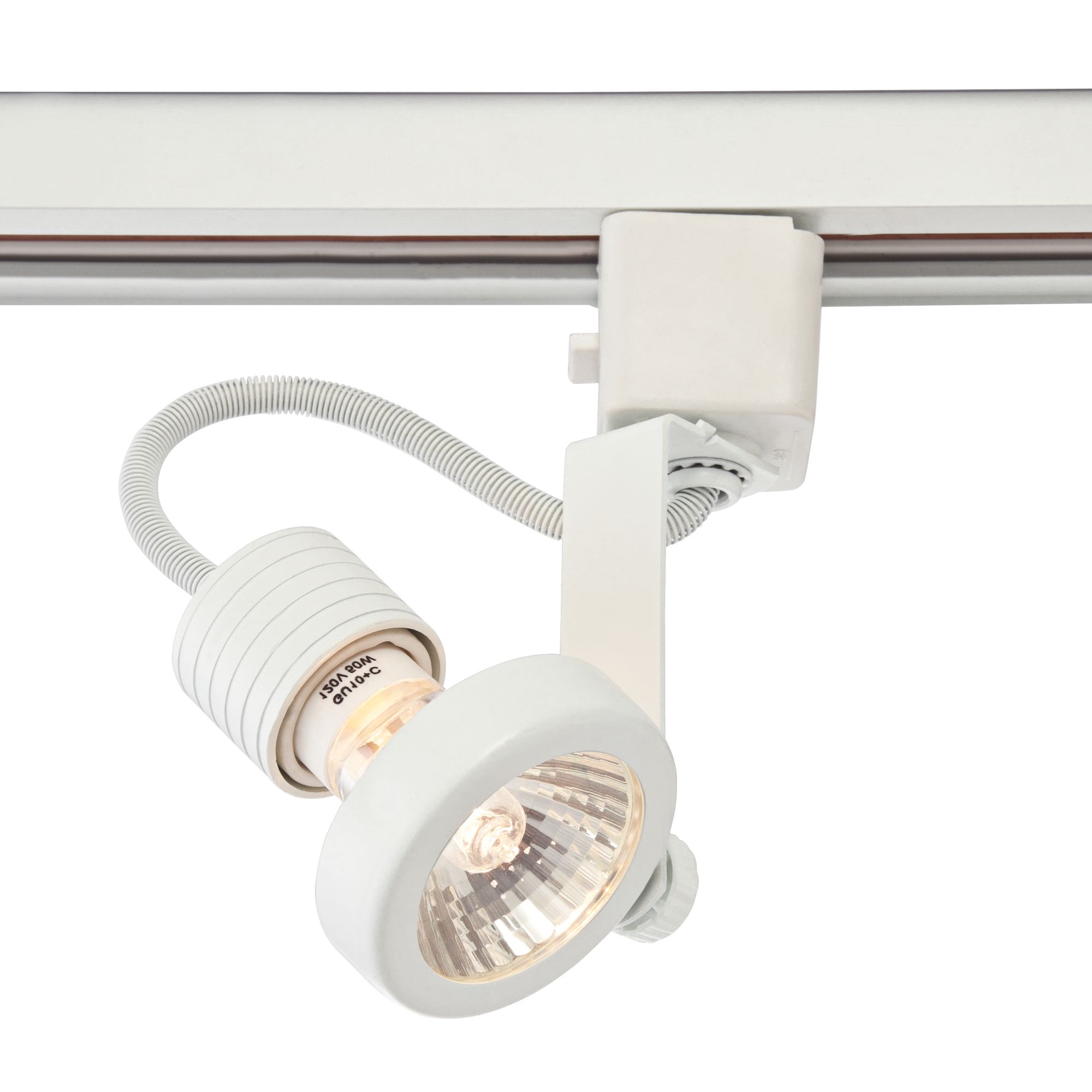 Gimbal Ring White GU10 Track Head for Radius w/ Bulb