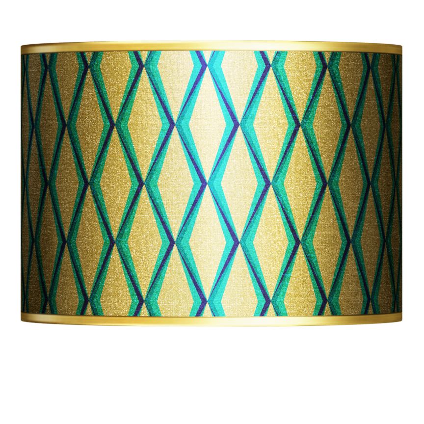 Matrix Gold Metallic Giclee Lamp Shade 13.5x13.5x10 (Spider)