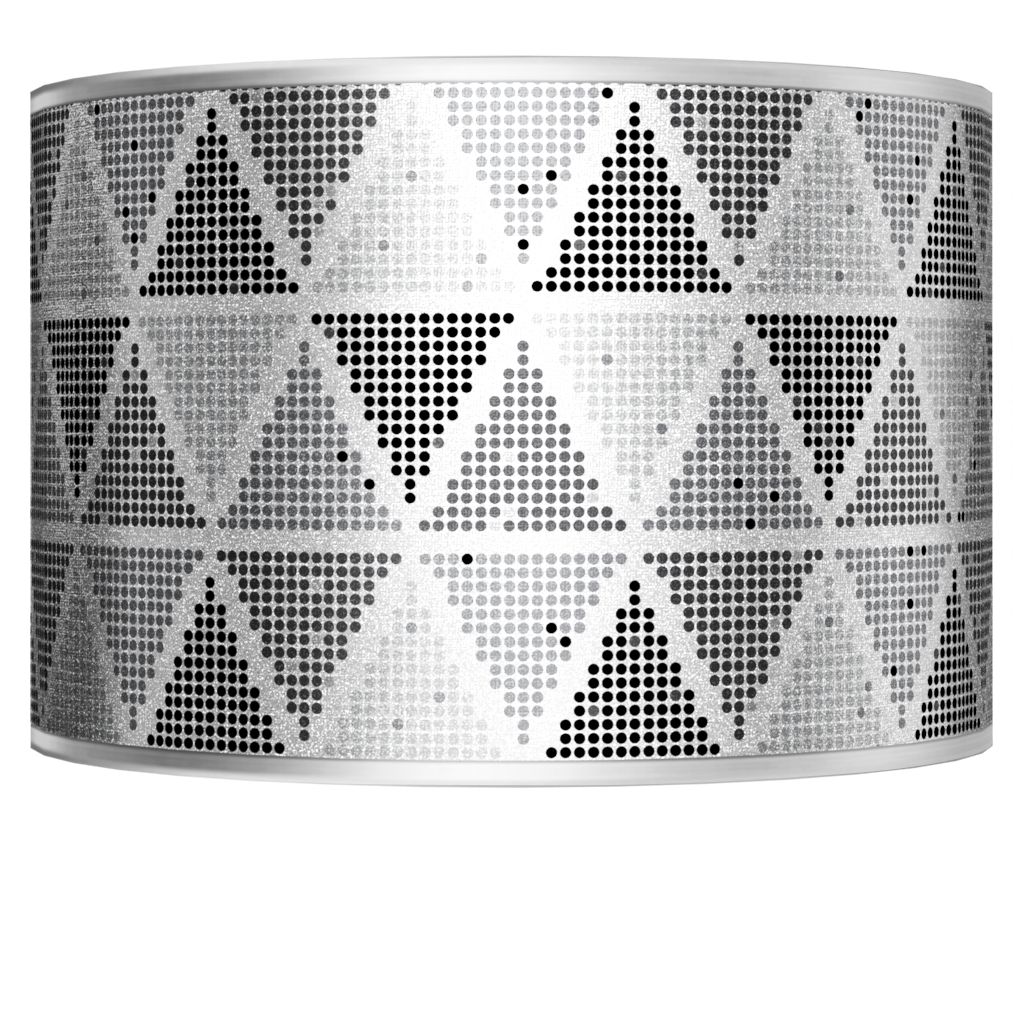 Pointillism Silver Metallic Giclee Shade 12x12x8.5 (Spider)