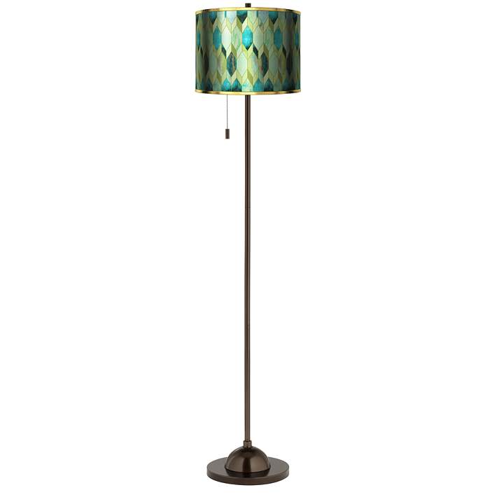 Blue Style Gold Metallic Giclee, Blue And Gold Floor Lamp