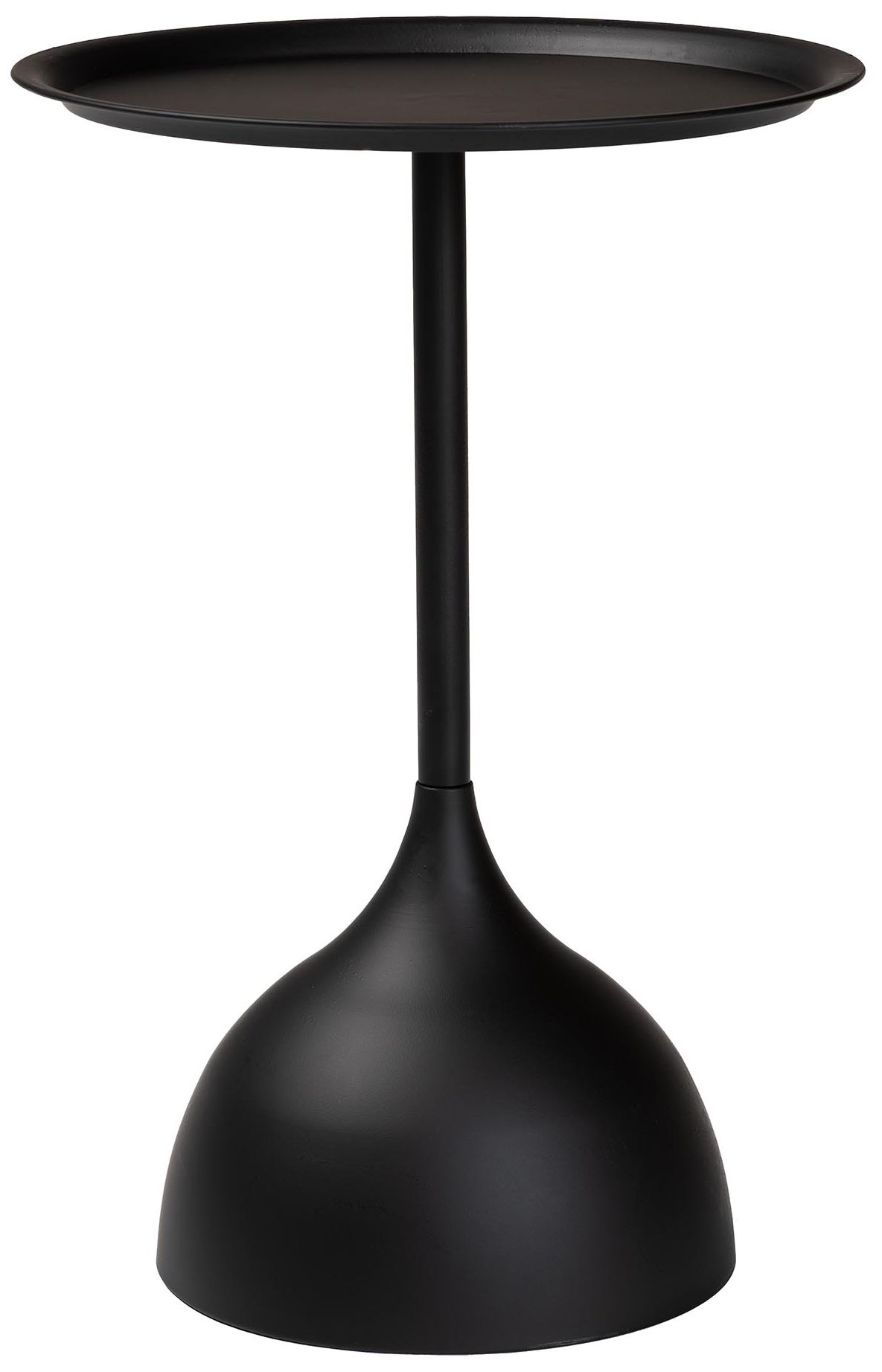 Baxton Studio Webb Black Metal Pedestal Side Table
