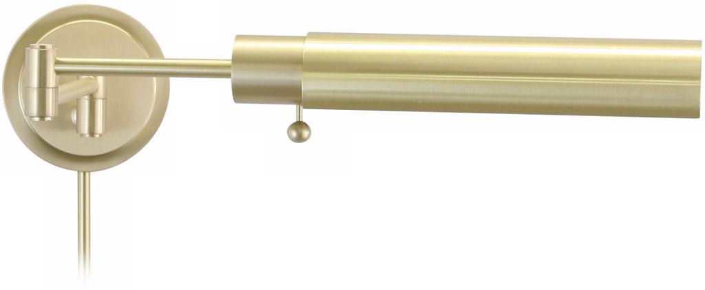 Satin Brass Round Head Plug-In Swing Arm Wall Lamp