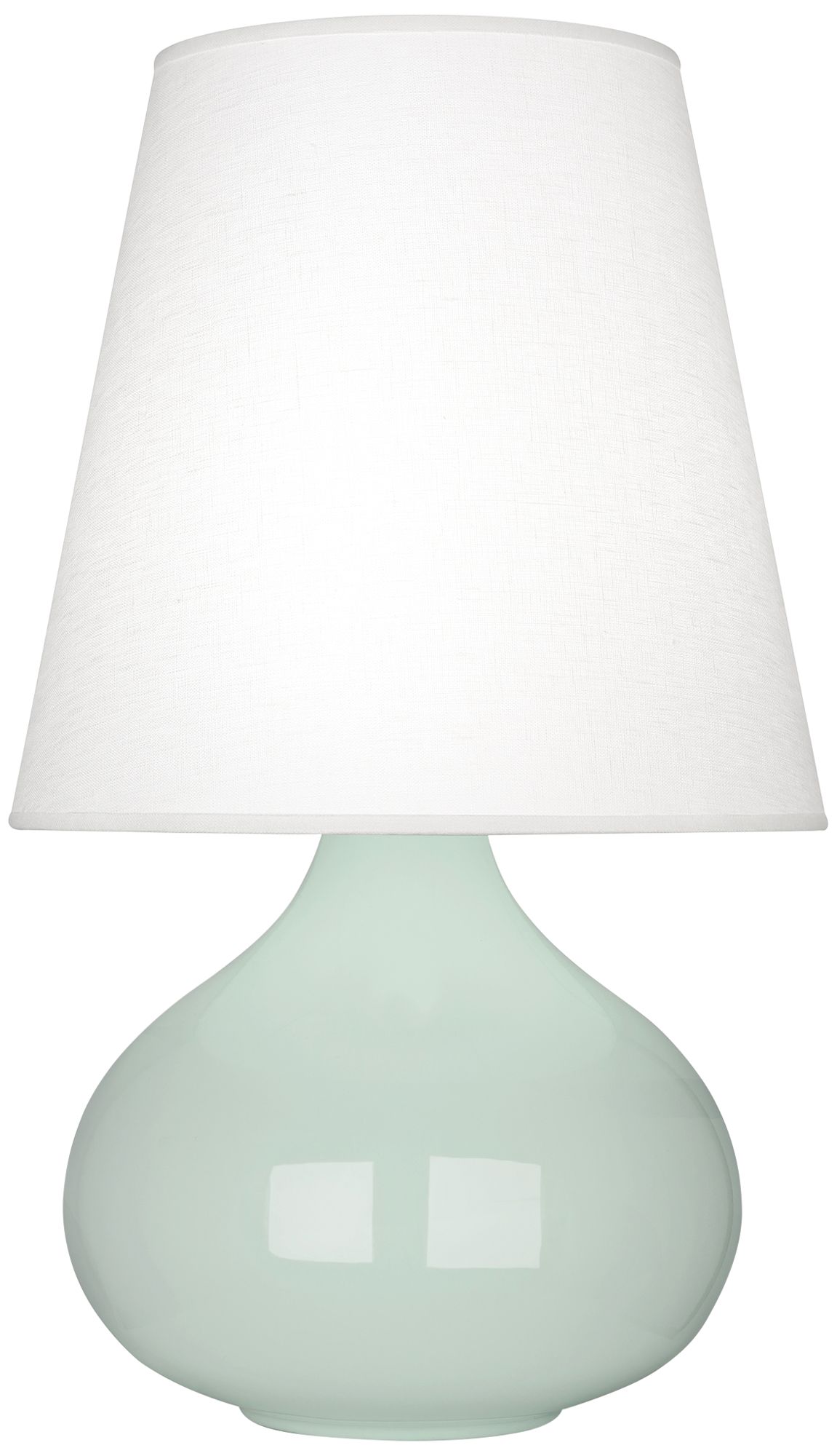 Robert Abbey June Celadon Table Lamp with Oyster Linen Shade