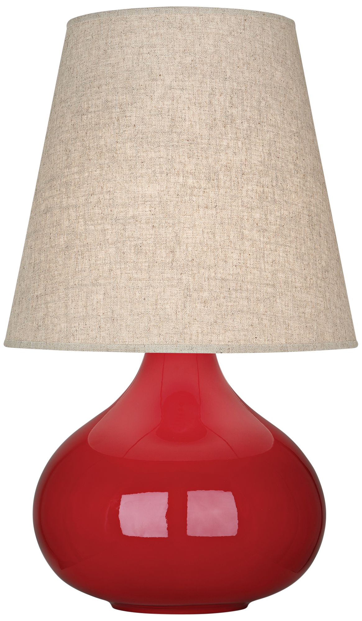 red table lamp shade