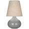 June Smokey Taupe Accent Table Lamp with Buff Linen Shade