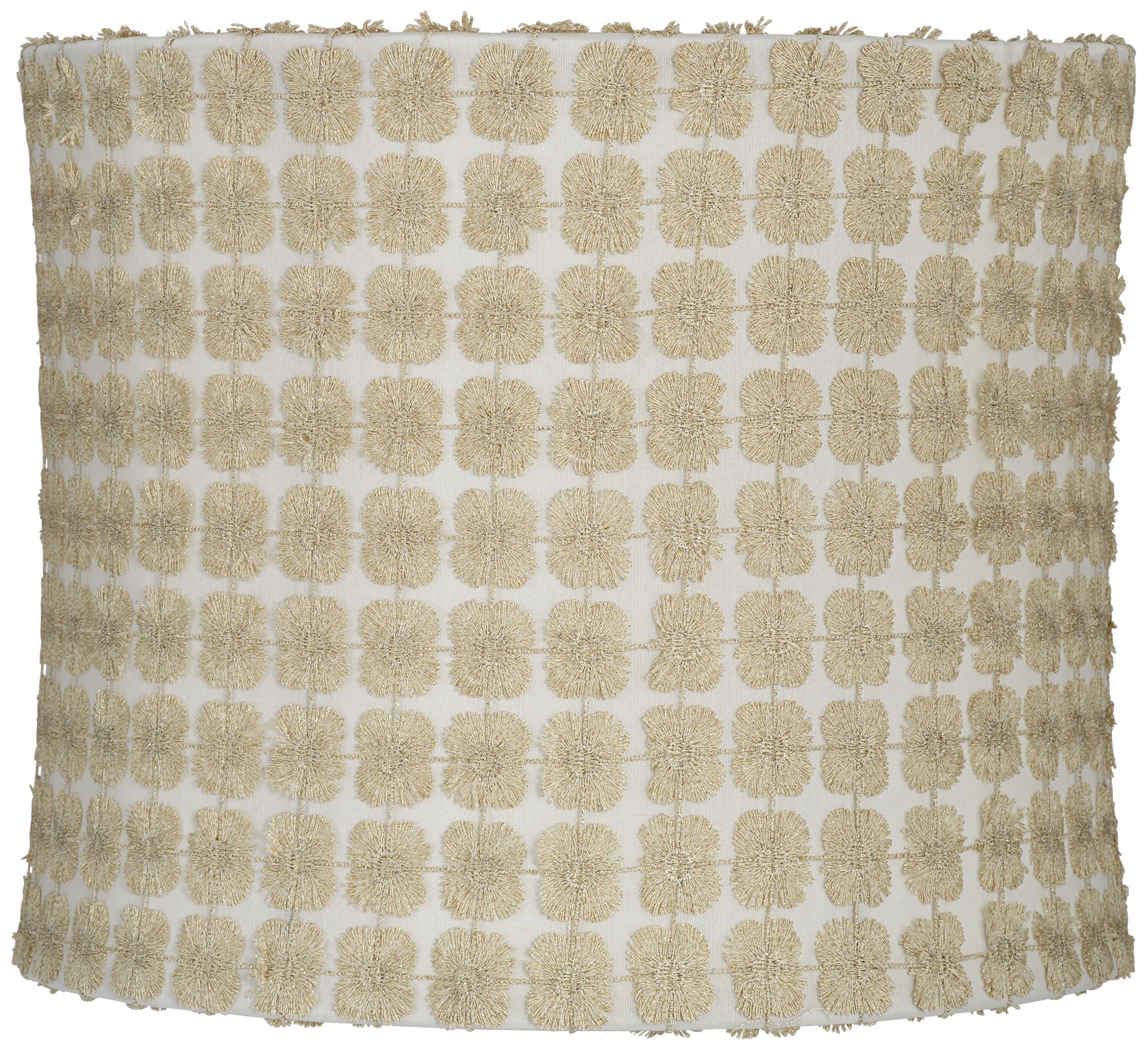 Edinburgh Gold over White Drum Lamp Shade 12x12x10 (Spider)