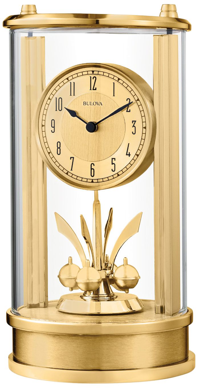 The Isabel Gold 7 1/2" High Anniversary Mantel Clock