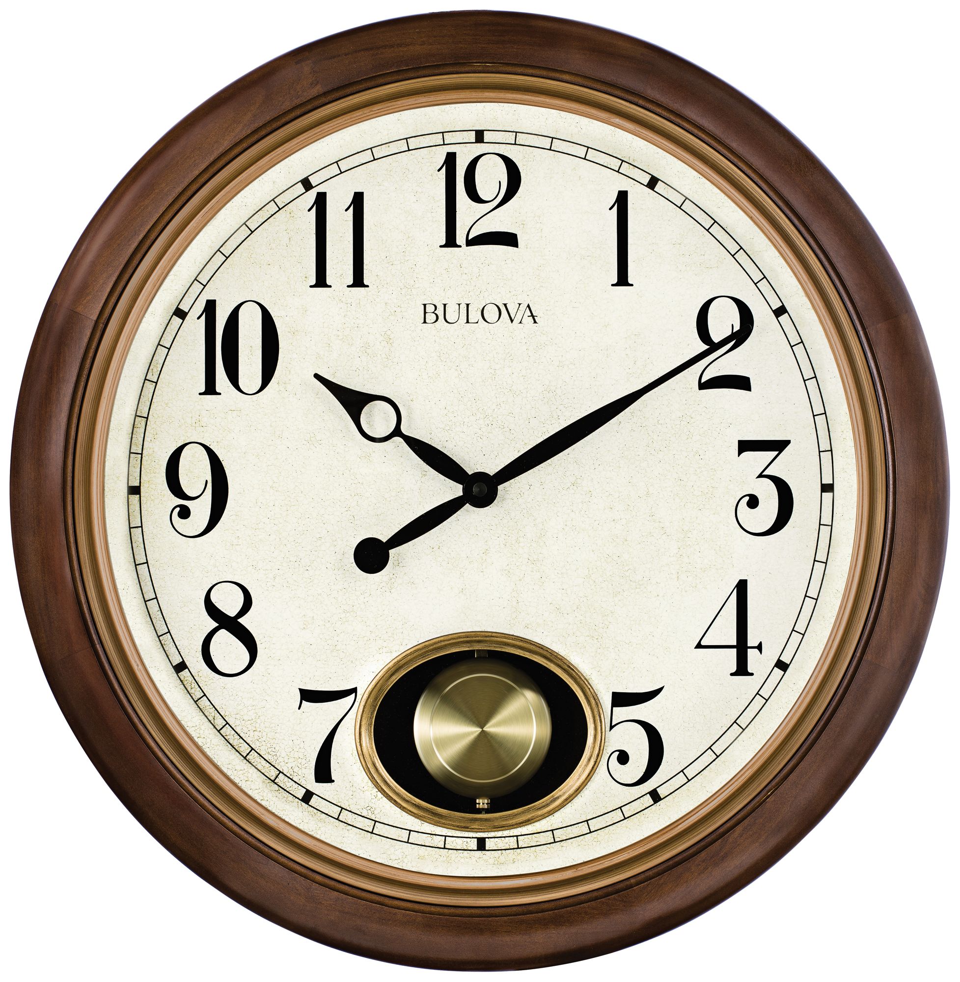 Jefferson Cherry 20" Round Peek-A-Boo Pendulum Wall Clock