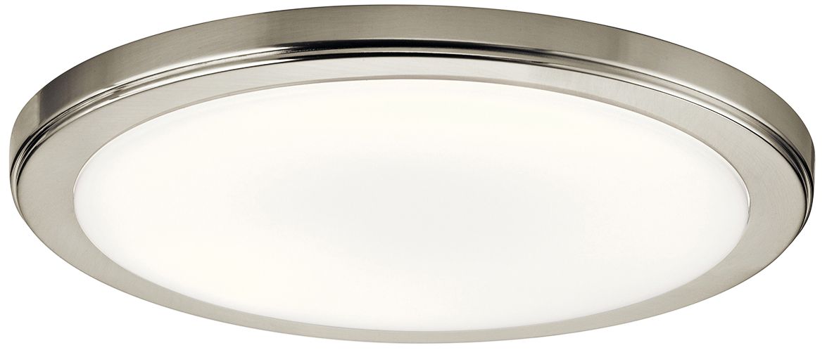 Zeo 13" Wide Round Brushed Nickel 4000K LED Ceiling Light