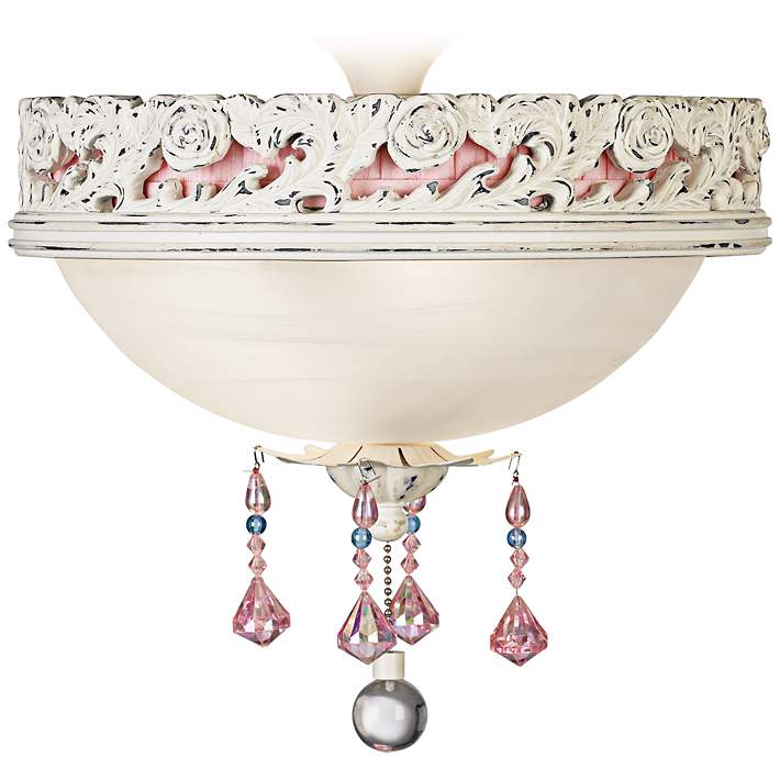 Pretty In Pink Pull Chain Ceiling Fan 2 Light Led Light Kit