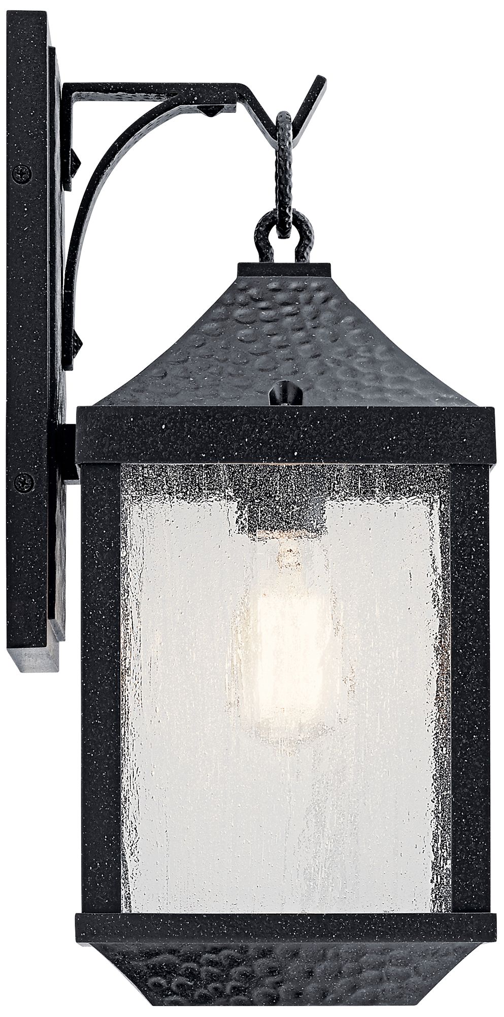 Springfield 17 3/4" High Distressed Black Outdoor Wall Light