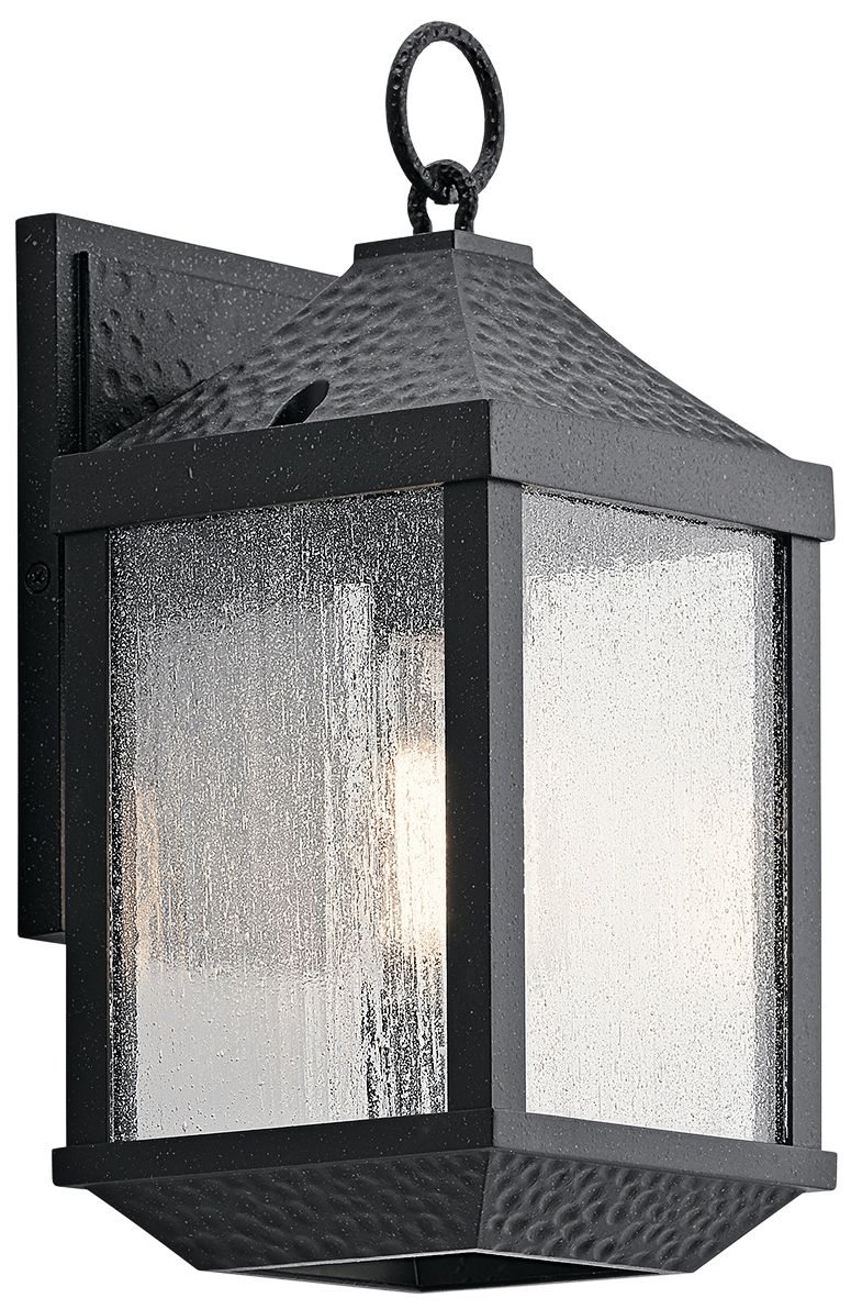 Springfield 13 1/2" High Distressed Black Outdoor Wall Light