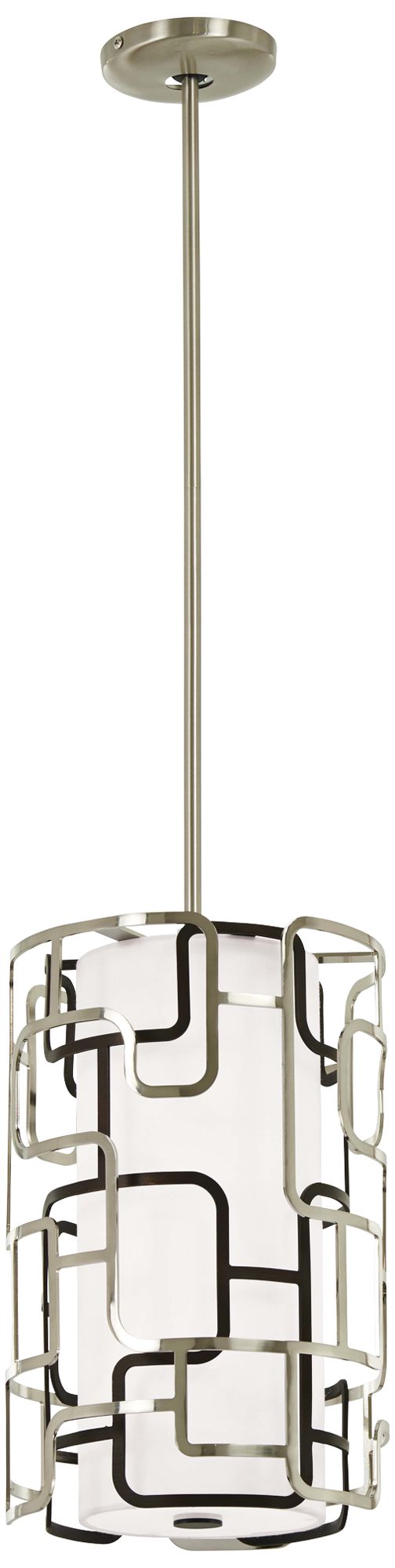 Alecia's Tiers 10" Wide Nickel and Bronze LED Mini Pendant