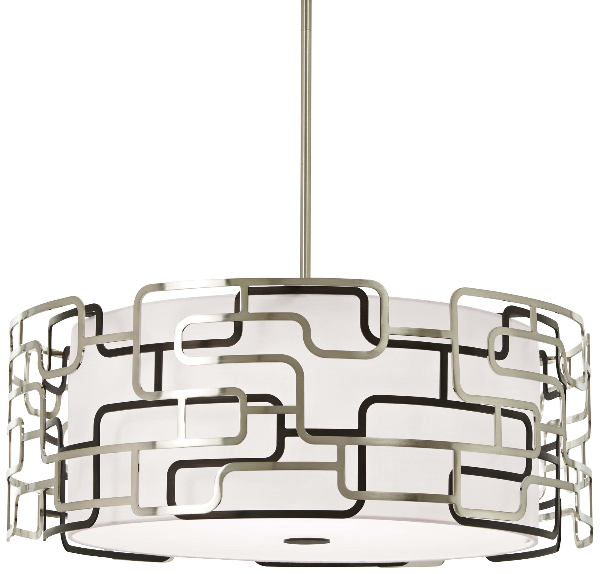 Alecia's Tiers 25" Wide Nickel and Bronze LED Pendant Light