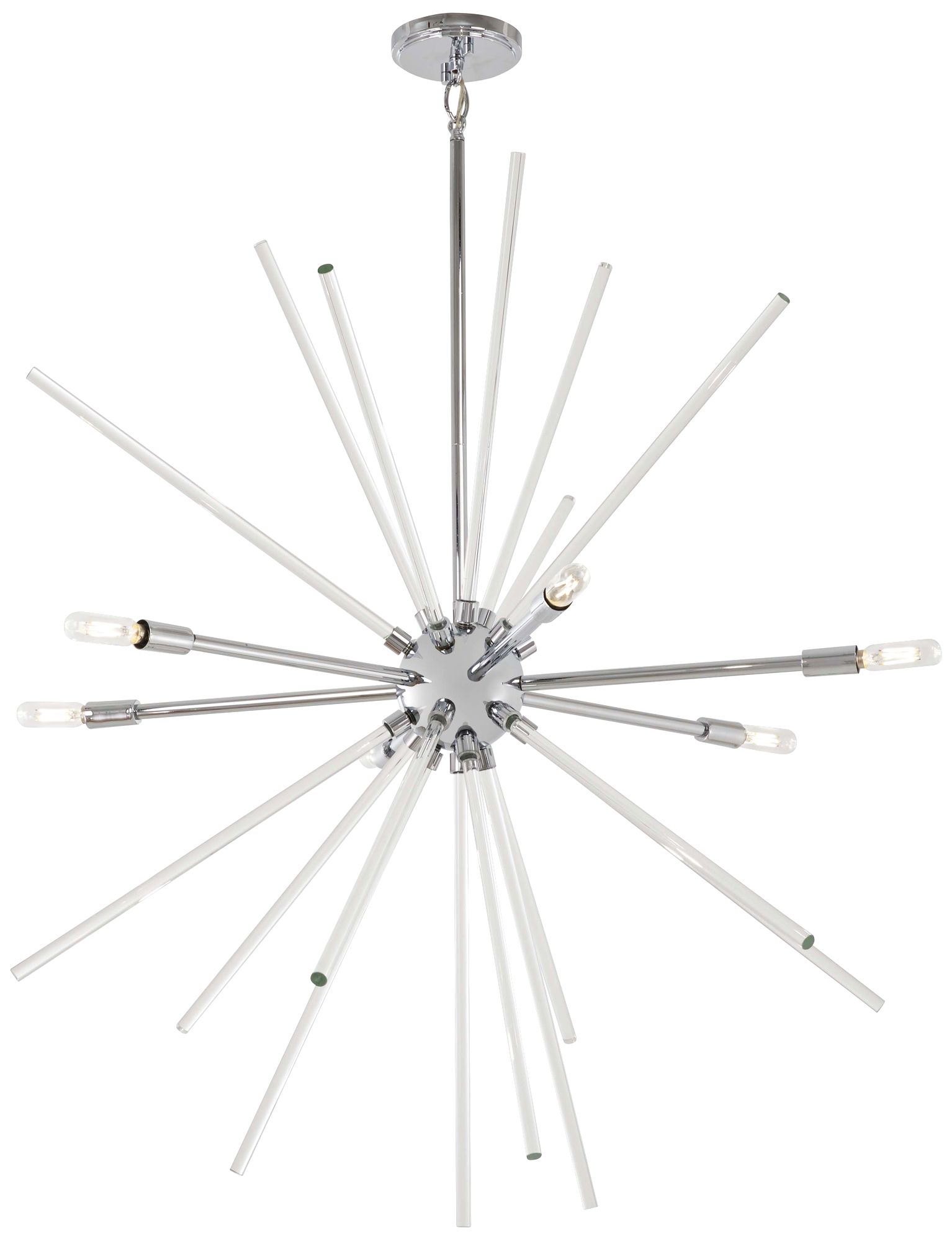 George Kovacs Spiked 35" Wide Chrome 6-Light Pendant