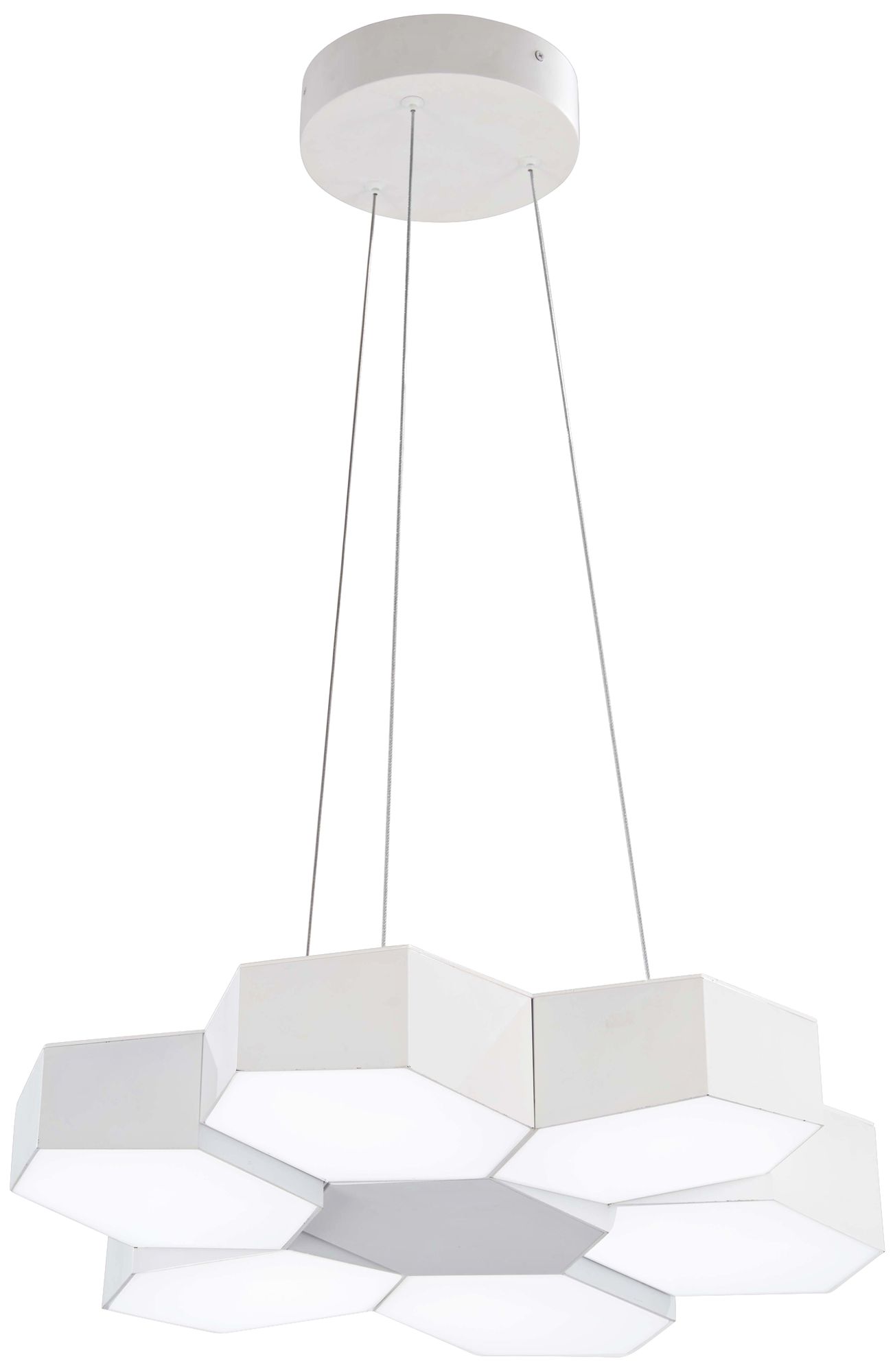 George Kovacs Hexacomb 19"W Matte White 6-Light LED Pendant