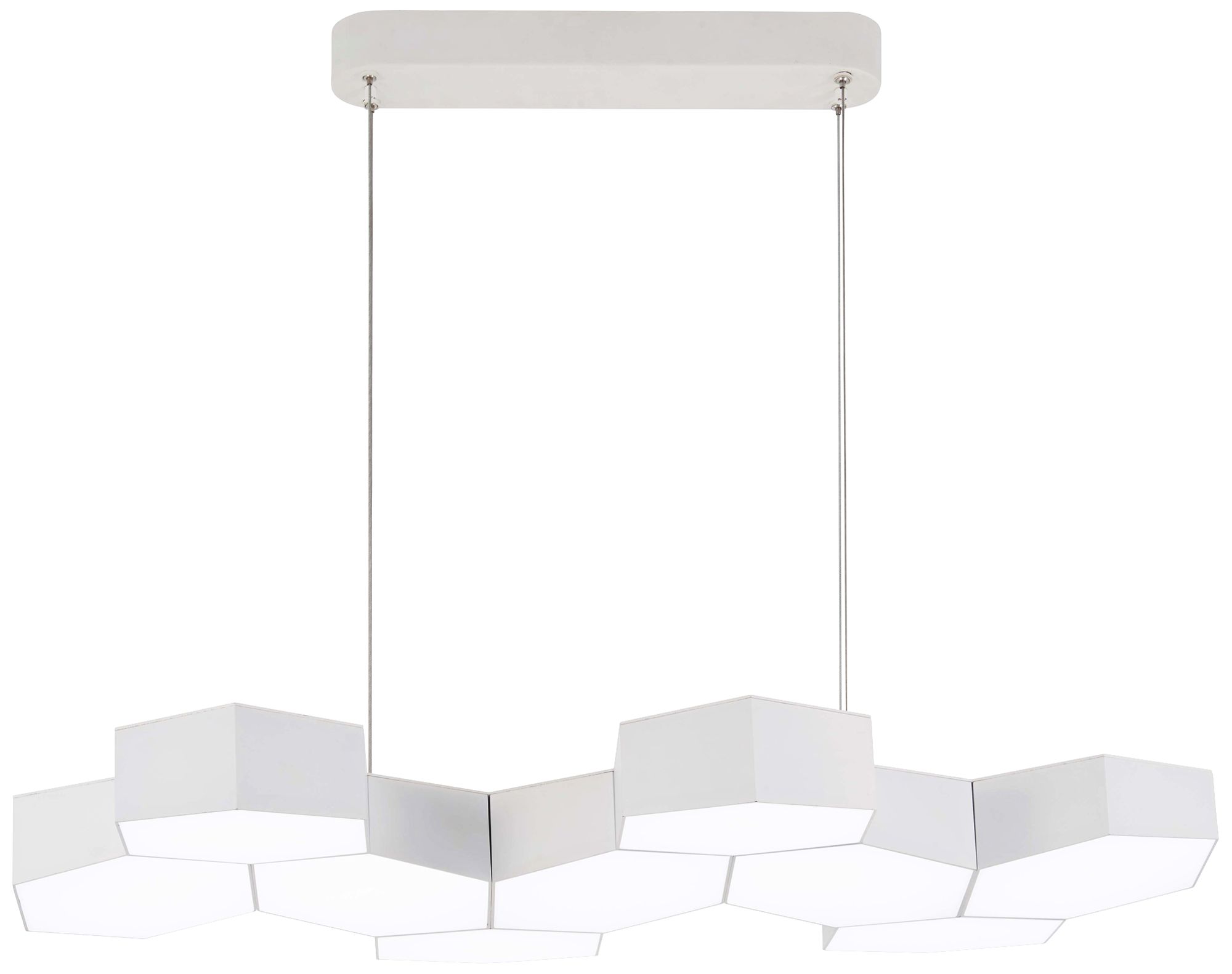 Hexacomb 32 1/2" Wide White LED Kitchen Island Light Pendant